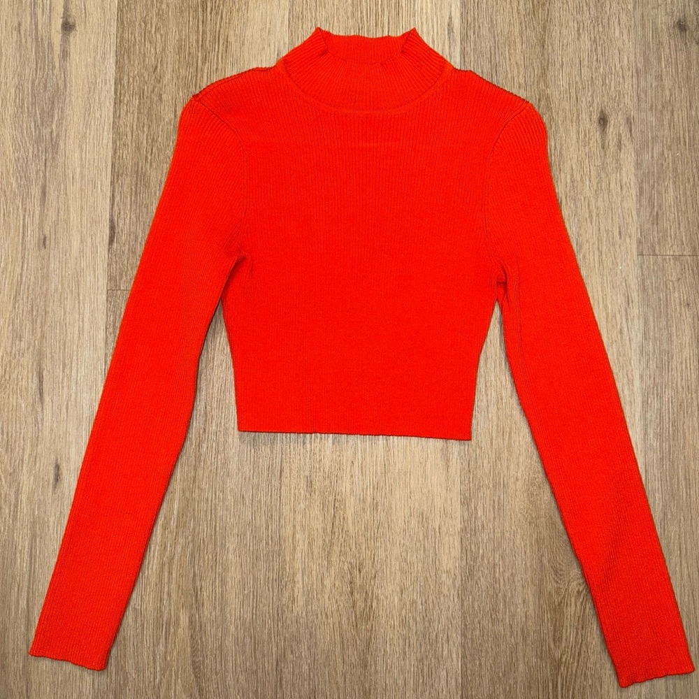 Cropped Mockneck Sweater